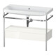 Duravit Meuble vasque Happy D.2 Plus 97,5x49cm, sans trop-plein, blanc, avec console, 1 tiroir-1