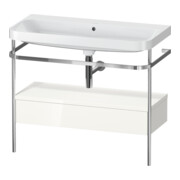 Duravit Meuble vasque Happy D.2 Plus 97,5x49cm, sans trop-plein, blanc, avec console, 1 tiroir