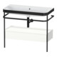 Duravit Meuble vasque Happy D.2 Plus 97,5x49cm, sans trou, blanc mat, avec console, 1 tiroir-1