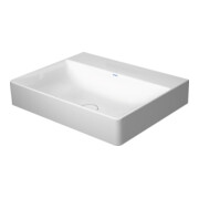 Duravit Meuble vasque sablé DuraSquare 60x47 cm, sans trop-plein, avec vidage, sans trou de robinet, blanc