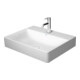 Duravit Meuble vasque sablé DuraSquare 60x47 cm, sans trop-plein, avec vidage, sans trou de robinet, blanc-5