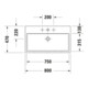 Duravit Meuble vasque sablé Vero Air 80x47 cm, blanc, m HL, ÜL, plan robinetterie