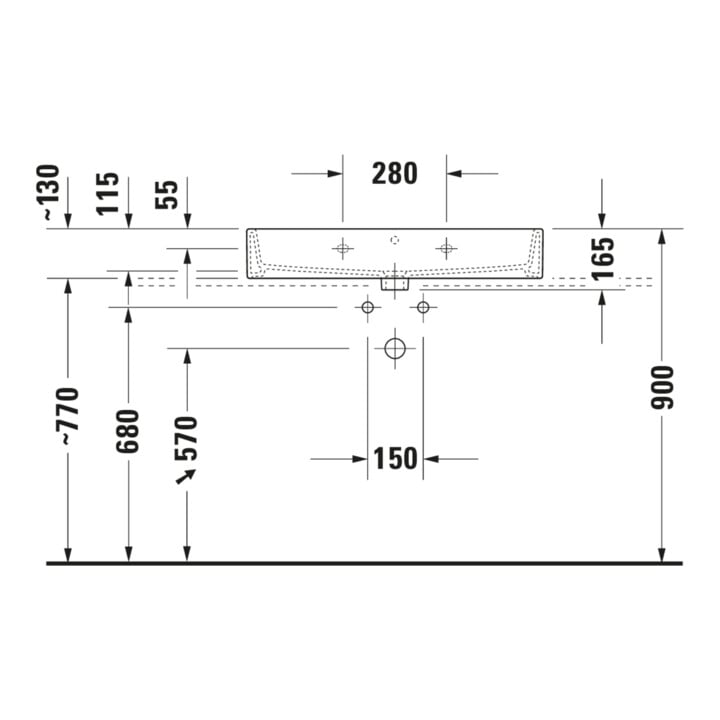 Duravit Meuble vasque sablé Vero Air 80x47 cm, blanc, m HL, ÜL, plan robinetterie