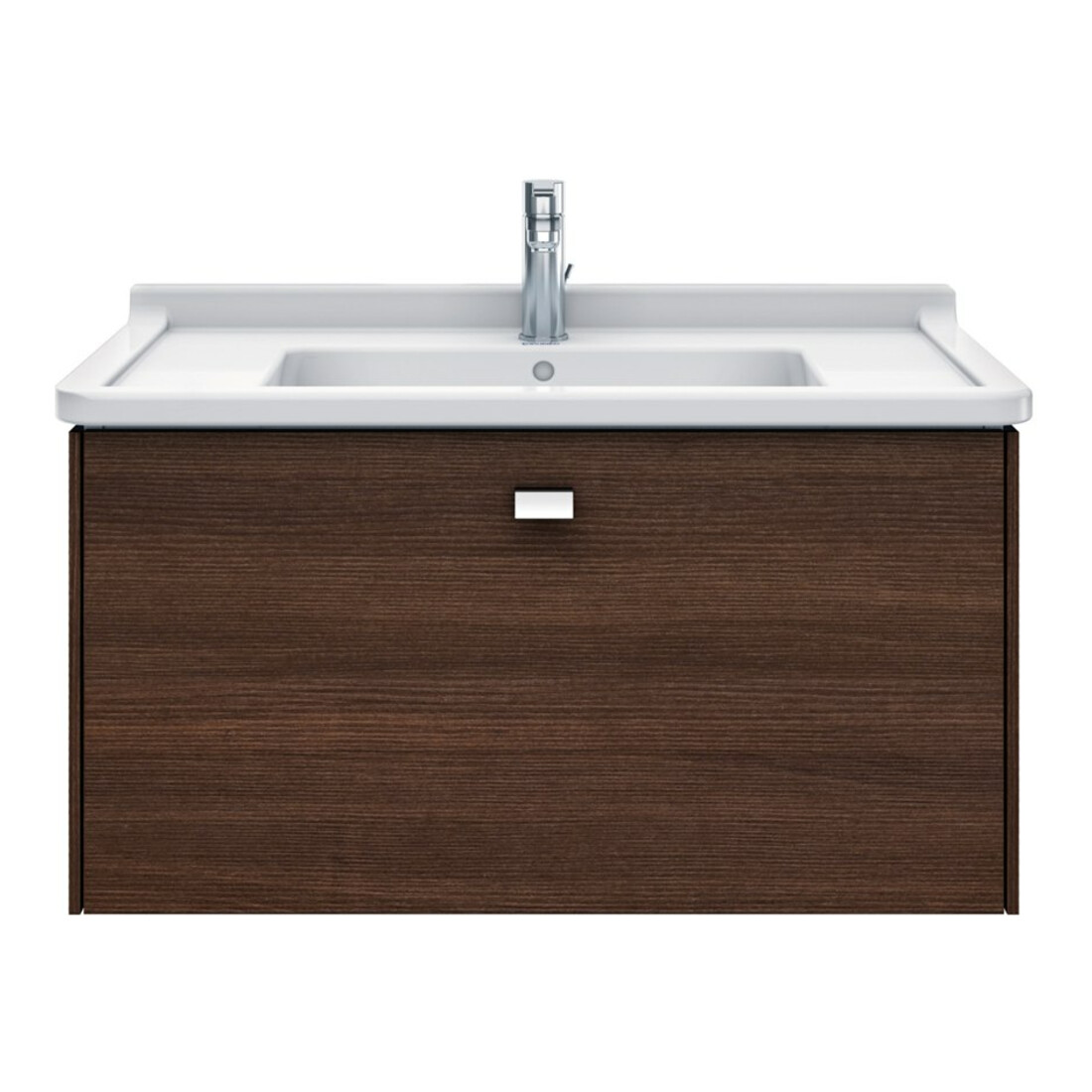 Duravit Meuble vasque Starck 3 85x48,5 cm, blanc, avec trop-plein, plan troué