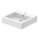 Duravit Meuble vasque Vero 50x47 cm, blanc, fermé, avec trou robinet, trop-plein, trou siphon