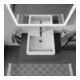 Duravit Meuble vasque Vero 50x47 cm, blanc, fermé, avec trou robinet, trop-plein, trou siphon