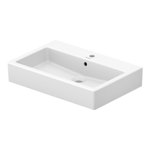 Duravit Meuble vasque Vero 70x47 cm, blanc, fermé, avec trop-plein, trou robinet, trop-plein lavabo