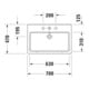 Duravit Meuble vasque Vero 70x47 cm, blanc, fermé, avec trop-plein, trou robinet, trop-plein lavabo