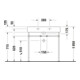 Duravit Meuble vasque Vero 80x47 cm, blanc, avec trop-plein et perçage robinet