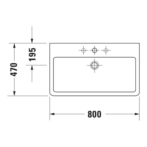 Duravit Meuble vasque Vero 80x47 cm, blanc, avec trop-plein et perçage robinet