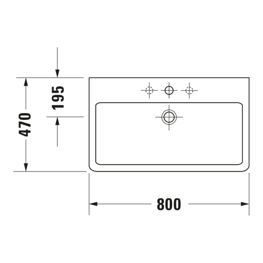 Duravit Meuble vasque Vero 80x47 cm, blanc, avec trop-plein et perçage robinet