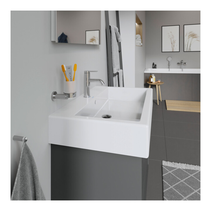 Duravit Meuble vasque Vero 80x47 cm, blanc, avec trop-plein et perçage robinet