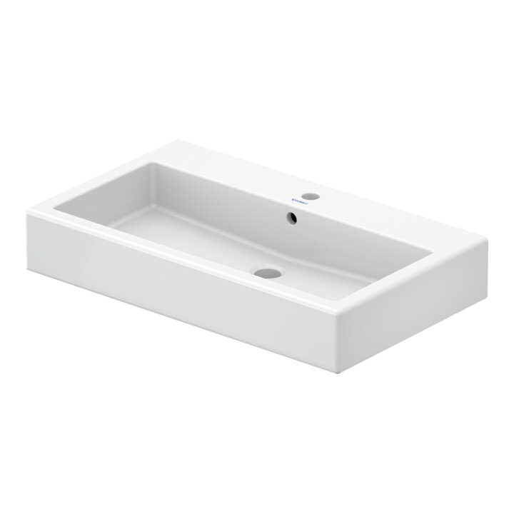Duravit Meuble vasque Vero 80x47 cm, blanc, avec trop-plein et perçage robinet