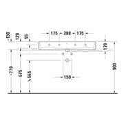Duravit Meuble vasque Vero Air 100x47 cm, blanc, avec trou robinet, sans trop-plein, avec siphon-4