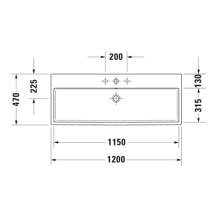 Duravit Meuble vasque Vero Air 120x47 cm, blanc, m HL, ÜL, plan vasque avec trou robinet