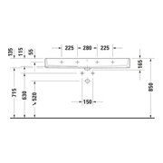 Duravit Meuble vasque Vero Air 120x47 cm, blanc, sans trop-plein, avec perçage robinetterie-5