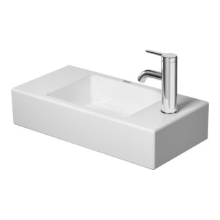 Duravit Meuble vasque Vero Air 50x25 cm, sans trop-plein, avec vidage, vidage à droite, blanc