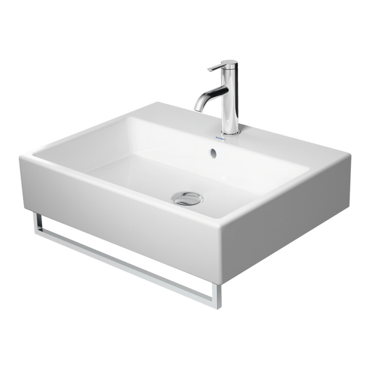 Duravit Meuble vasque Vero Air 60x47, blanc, sans trou robinet, avec plan robinetterie