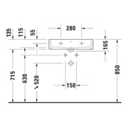 Duravit Meuble vasque Vero Air 60x47 cm, blanc, sans trop-plein, avec plan de robinetterie-2