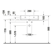 Duravit Meuble vasque Vero Air 60x47 cm, blanc, sans trop-plein, avec plan de robinetterie-5