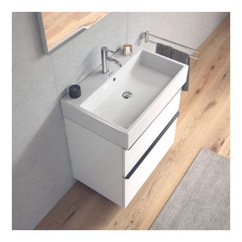 Duravit Meuble vasque Vero Air 70x47 cm, blanc, avec trop-plein, perçage robinetterie