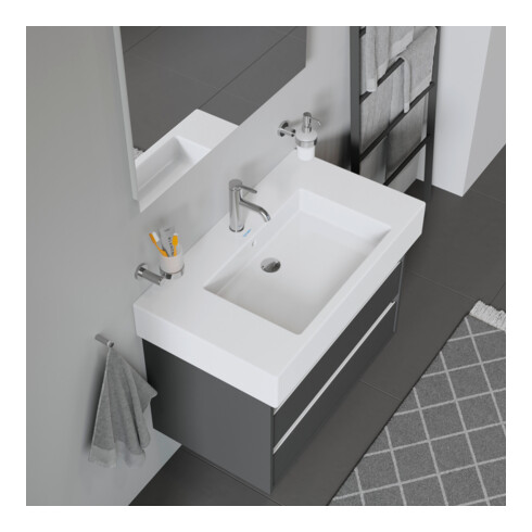Duravit Meuble vasque Vero avec trou robinetterie, 85x49 cm, blanc