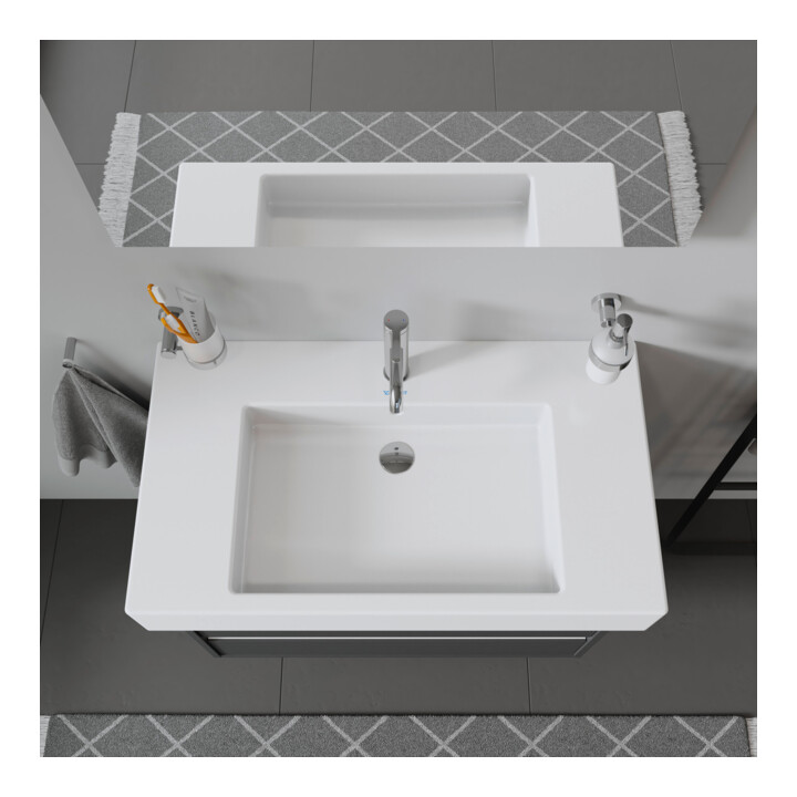 Duravit Meuble vasque Vero avec trou robinetterie, 85x49 cm, blanc