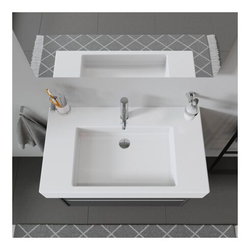Duravit Meuble vasque Vero avec trou robinetterie, 85x49 cm, blanc