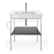 Duravit Meuble vasque White Tulip 75x49 cm, avec trou robinet, blanc, avec trop-plein, plan robinetterie-2