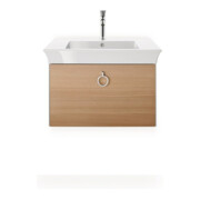 Duravit Meuble vasque White Tulip 75x49 cm, avec trou robinet, blanc, avec trop-plein, plan robinetterie-4