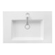 Duravit Meuble vasque White Tulip 75x49 cm, avec trou robinet, blanc, avec trop-plein, plan robinetterie-5