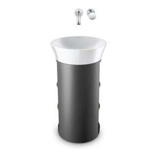 Duravit Meuble vasque White Tulip d 50, sans trop-plein, sans trou robinet, blanc