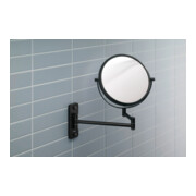 Duravit Miroir de maquillage D-Code 20,3x31x33 cm, grossissement 3x, noir mat-4