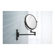 Duravit Miroir de maquillage D-Code 20,3x31x33 cm, grossissement 3x, noir mat-5