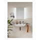 Duravit Miroir de maquillage D-Code 20,3x31x33 cm, grossissement 3x, noir mat