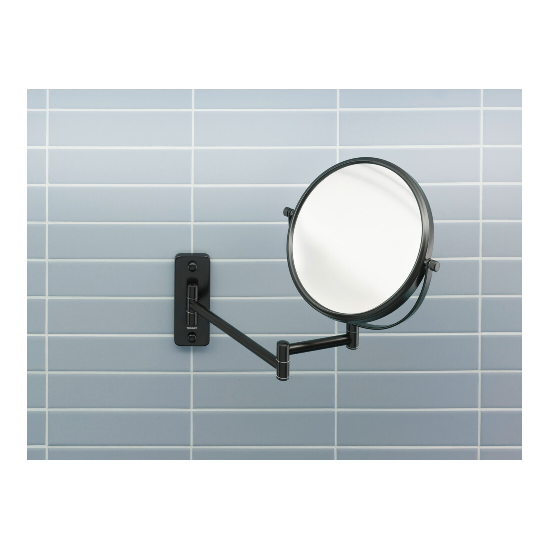 Duravit Miroir de maquillage D-Code 20,3x31x33 cm, grossissement 3x, noir mat