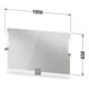 Duravit Miroir LED 9 W Sivida 105x65x3,6 cm, blanc, avec interrupteur, au, stl, gris anthracite