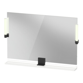 Duravit Miroir LED 9 W Sivida 105x65x3,6 cm, blanc chaud, au, stl, gris foncé