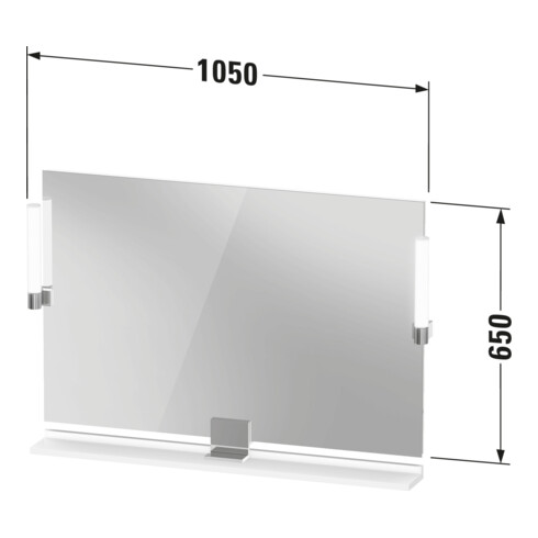 Duravit Miroir LED 9 W Sivida 105x65x3,6 cm, E Ma., Leu., au, stl, G sw