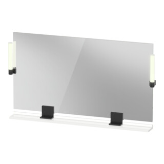Duravit Miroir LED 9 W Sivida 125x65x3,6 mm, blanc chaud, avec interrupteur, acier, gris anthracite