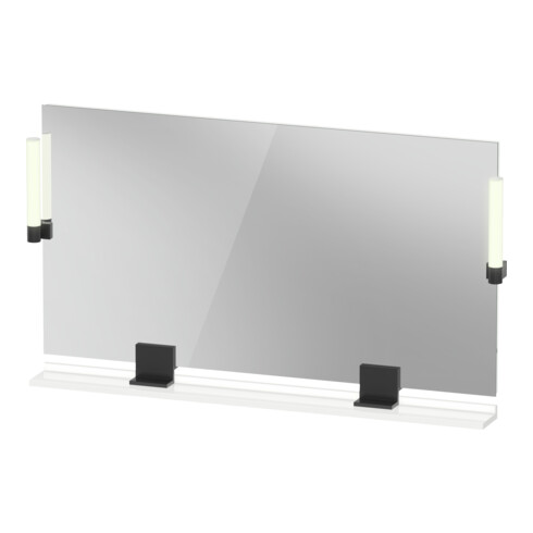 Duravit Miroir LED 9 W Sivida 125x65x3,6 mm, blanc chaud, avec interrupteur, acier, gris anthracite