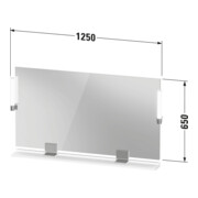 Duravit Miroir LED 9 W Sivida 125x65x3,6 mm, blanc chaud, avec interrupteur, acier, gris anthracite-5