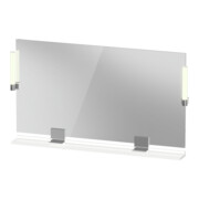 Duravit Miroir LED 9 W Sivida 125x65x3,6 mm, blanc, lumière chaude, acier, chrome brillant