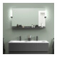Duravit Miroir LED 9 W Sivida 125x65x3,6 mm, gris, gauche, au, stl, G sw