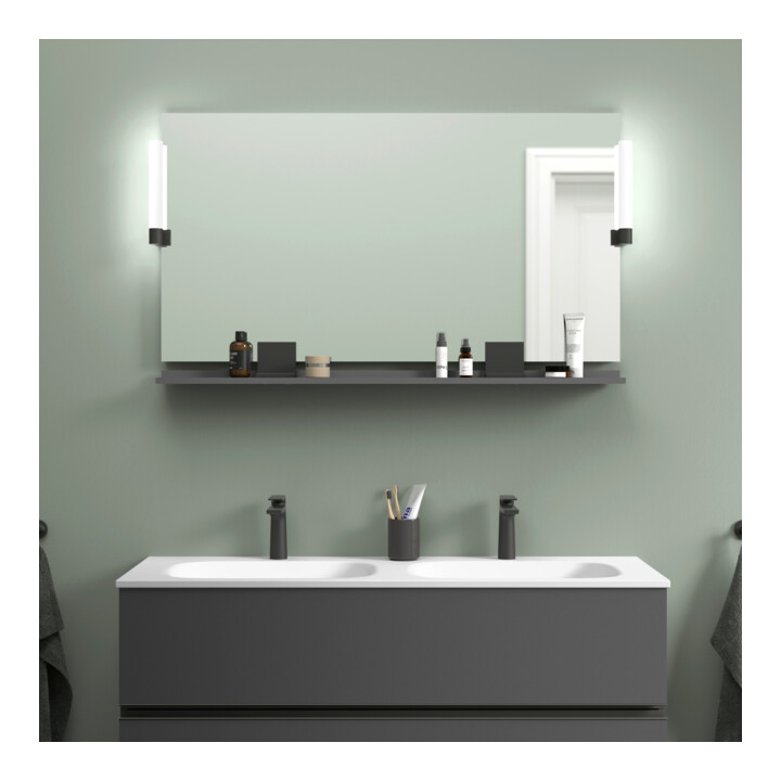 Duravit Miroir LED 9 W Sivida 125x65x3,6 mm, gris, gauche, au, stl, G sw