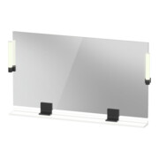 Duravit Miroir LED 9 W Sivida 125x65x3,6mm, blanc, lumière naturelle, acier, grand noir