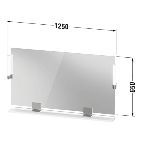 Duravit Miroir LED 9 W Sivida 125x65x3,6mm, gris, Leu., au, stl, G c
