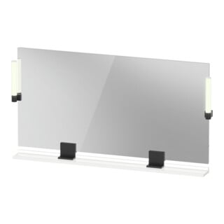 Duravit Miroir LED 9 W Sivida 133x65x3,6mm, blanc chaud, alu, verre, noir