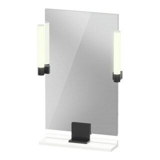 Duravit Miroir LED 9 W Sivida 45x65x3,6 cm, blanc, avec interrupteur, au, acier, gris foncé