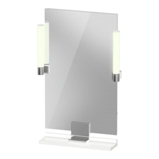 Duravit Miroir LED 9 W Sivida 45x65x3,6 cm, blanc chaud, au, stl, chromé brillant